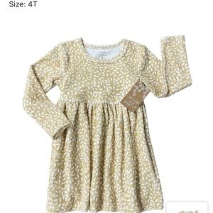 Willow and Wyatt Khaki Gold Girl’s Dress (size: 4T)